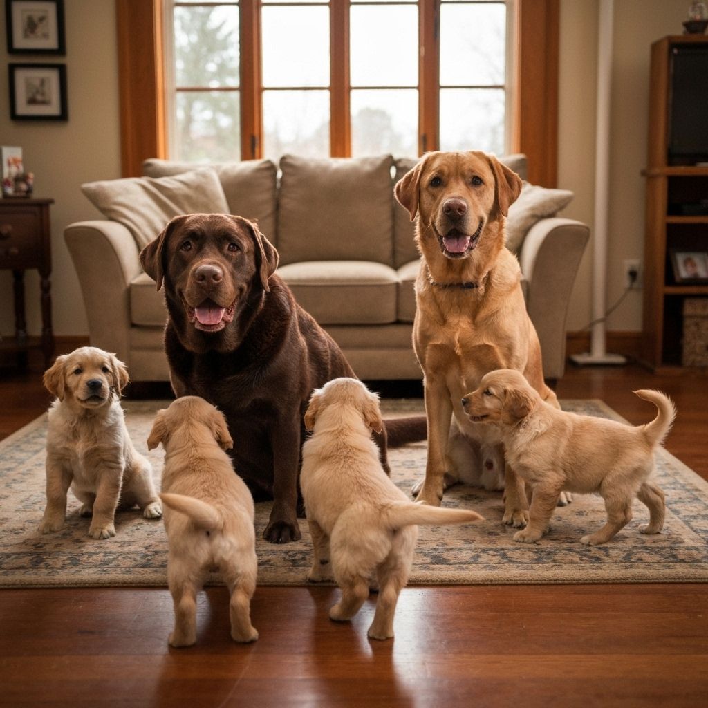 Our family with Labradors